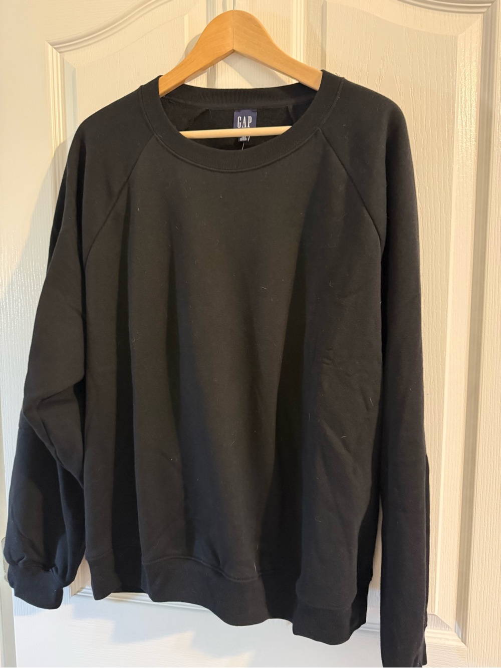 GAP Womens NWT Black Crewneck Pullover Sweatshirt XL Tall